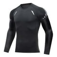 thumbnail image 1 of pstuiky Mangas cortas para hombre, Camiseta deportiva de manga corta raglán con cuello redondo, ajustada y resistente para hombre camisas casuales para hombre l, 1 of 7