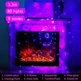 thumbnail image 3 of Cadena de luces LED de telaraña para Halloween, accesorios de decoración de Halloween, lámparas de ambiente para fiesta, decoración del hogar, 80 luces moradas, 3 of 4