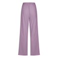 thumbnail image 5 of Women Pants Casual Yoga Straight Leg Comfy Drawstring Lounge Running Long Active Sweat Plus Size Cargo Trousers, 5 of 5
