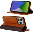 thumbnail image 3 of for iPhone 14 Pro Max Wallet Folio Phone Case with Card Holder 6.7",Premium PU Leather Magnetic Full Protection Shockproof Phone Case for Women & Men for iPhone 14 Pro Max 5G 2022 -Khaki+Brown, 3 of 13