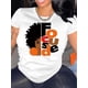 thumbnail image 1 of Summer Casual Short Sleeve Letter Print Crew Neck T-shirt for Women Tee For Adult, Men, Women, Teen, Teenager, Adolescent, Youth, 1 of 6