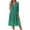 Army Green, variant on WTOBBY Women's Modern Floral Print V-Neck 3/4 Sleeve Midi Dress, Contemporary Digital Design Sundress with Fashion Forward Style,Army Green L