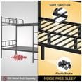 thumbnail image 4 of Queen over Queen Metal Bunk Bed Frame for Adults with Under-Bed Storage Space,Black, 4 of 8