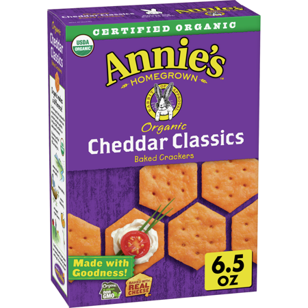 UPC 013562111305 product image for Annie's Organic Cheddar Classic Baked Crackers, 6.75 oz | upcitemdb.com