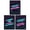 Neon Disco Kitchen - Set of 3, variant on Pack of 2 Bon Appetit Let's Eat Typography with Zebra Stripes Pattern Kitchen Sign Unframed Wall Art Living Room Prints Set