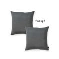 thumbnail image 2 of Honey Set of 2 Decorative Throw Pillow Cover Solid Color 18" x 18" Gray Square Pillowcase for Couch, Bedding, 2 of 4