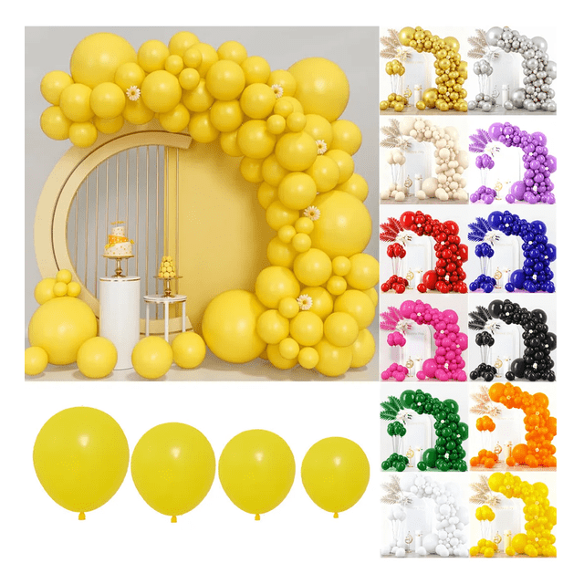 Kit De Guirnalda De Globos Látex Decoración De Globos Fiesta Xtellar amarillo