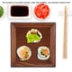 thumbnail image 3 of Plato para sushi, 1 pieza Plato de postre de sushi cuadrado de madera Plato para sushi cuadrado Elegante y moderno, 3 of 11