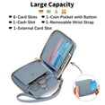 thumbnail image 2 of GAEKEAO Womens Wallet RFID Blocking Zip Around Wristlet Wallet Vegan Leather Card Holder Purse with Change Pocket, 2 of 6