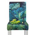 thumbnail image 6 of COEQINE Dining Room Chair Slipcovers Set of 1, Stretchable Universal Fit Chair Protector Polyester Spandex Machine Washable Covers for Dining Room, Hotel, Ceremony, Tropical Monstera Leaf, 6 of 7