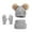 Grey-a, variant on ChaoLingNeng 3 Pcs Kids Winter Hat Scarf Gloves Set Boys Girls Thick Warm Beanie Hat Knitted Neck Warmer Lined Gloves