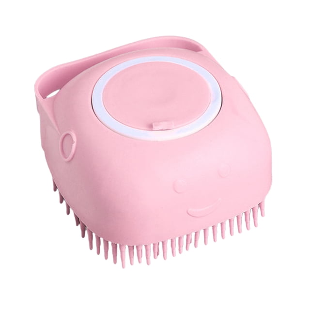 Mango de silicona ducha scrubber handheld bañado trasero cepillo cuerpo reutilizable mujeres cuidado de la piel accesorios de viaje accesorios rosa kenally HA010429-01B