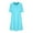 Blue, variant on Kmdttou Women's Summer Fashionable Loose Casual Dress Straight Tube Solid Color Pocket Round Neck Medium Length Dress Round Neck Dress A-Line Swing V-Neck 3/4 Sleeve,Chic Day Dresses for Ladies