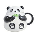thumbnail image 2 of Taza de Panda Cerámica Taza de Café Vaso de Agua Creativo con Tapa y Asa Fácil de Limpiar Capacidad 360ml Adecuada para Oficina Hogar Cafetería Regalo, 2 of 9