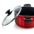 thumbnail image 4 of Gibson Oster Merrion 6 Quart Nonstick Aluminum Dutch Oven with Glass Lid in Red, 4 of 7