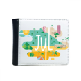 thumbnail image 1 of July Month Season Illustration Flip Bifold Faux Leather Wallet  Multi-Function Card Purse, 1 of 4