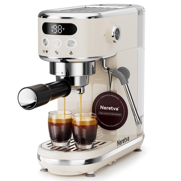Máquina de café espresso Neretva 20 bar con Power Steam y pantalla LED