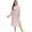 Pink, variant on Baywell Women's Plus Size Nightgown Long Sleeve Square Neck Nightdress Lattice Stitching Nightshirt Sleep Dress Over Knee-Length Loose Oversized Sleepwear Loungewear, XL-4XL