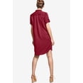 thumbnail image 2 of ellos Women's Plus Size Button Front Linen Shirtdress - 24, Fresh Pomegranate, 2 of 4