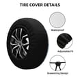thumbnail image 2 of Yiaed Cartoon Sushi Print Tire Wheel Cover, Waterproof Spare Tire Cover Fit for Jeep, Truck,Trailer, RV, SUV, Camper and Most Vehicle-17 inch, 2 of 6