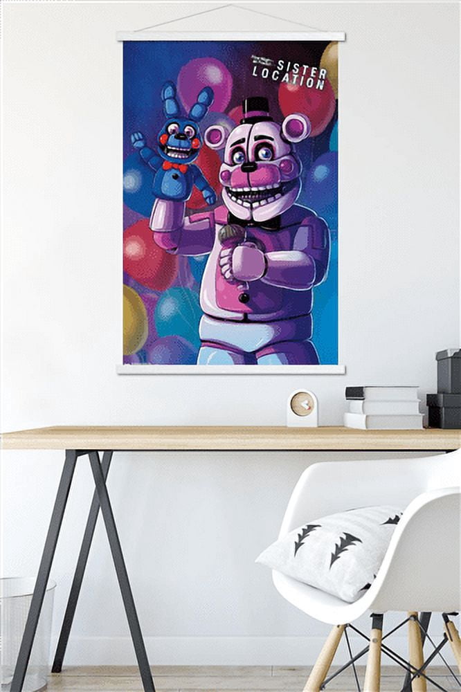 Five Nights at Freddy's: Sister Location - Funtime Freddy Wall Poster with Magnetic Frame, 22.375" x 34"