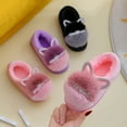 thumbnail image 6 of PINQI Unisex Child Indoor Slippers Kids Children's Boys Girls Fashion Shoes Cute Plush Shoes Indoor Home Warm and Cute Cotton Slippers for Indoor Outdoor(Black,1-2 Years), 6 of 9