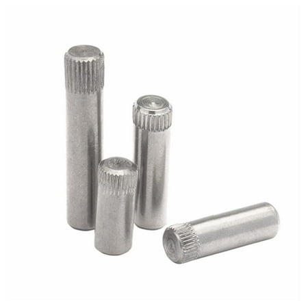 

200 Pcs 304 Stainless Steel Knurled Axle Pins Link Rod Dowels 3x16mm