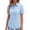 Light Blue, variant on Short Sleeve Button Down Shirts for Women Collared Wrinkle Free Dress Shirt Soft Business Casual Blouses Summer Office Tops
