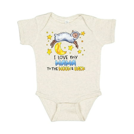 

Inktastic I Love my Mama to the Moon and Back Cute Sheep Gift Baby Boy or Baby Girl Bodysuit