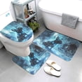thumbnail image 3 of Bathroom Rugs Sets 3 Piece - Frosty Winter Bulldog Magic Absorbent Non Slip Bath Mats, U-Shape Toilet Lid Cover, Contour Mat, Soft Washable Shower Mats Bath Rug Mat for Bathroom Tub Toilet, 3 of 7