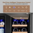 thumbnail image 6 of 24" Wine and Beverage Refrigerator 20 Bottle 60 Can Dual Zone Built-In/Freestanding Classic Beverage Wine Cooler, 6 of 7
