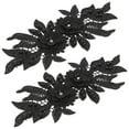 thumbnail image 3 of ELAYARD 2Pcs Black Embroidery Applique Patches Iron on Clothes Decorative Sewing Accessories, 3 of 8