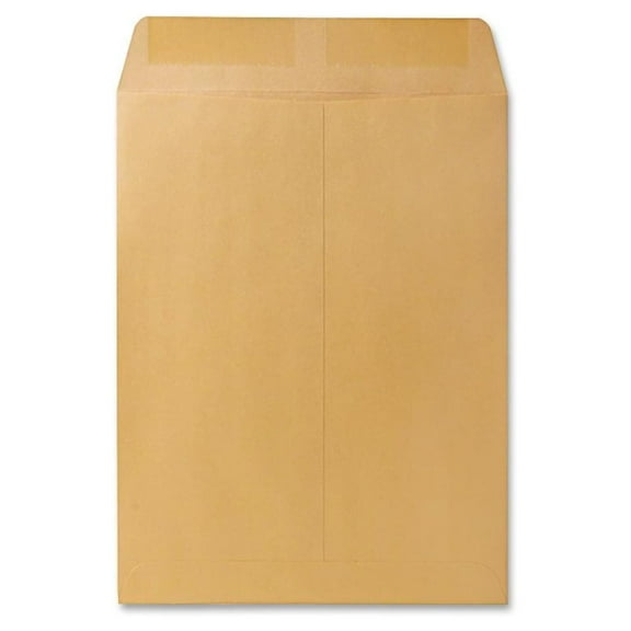 Catalog Mailing Envelopes, 9 1/2 x 12 1/2 Envelopes, Gummed, Heavy 28 lb. Paper, For Mailing, Organizing and Storage, 250 per Box (QUA41565)