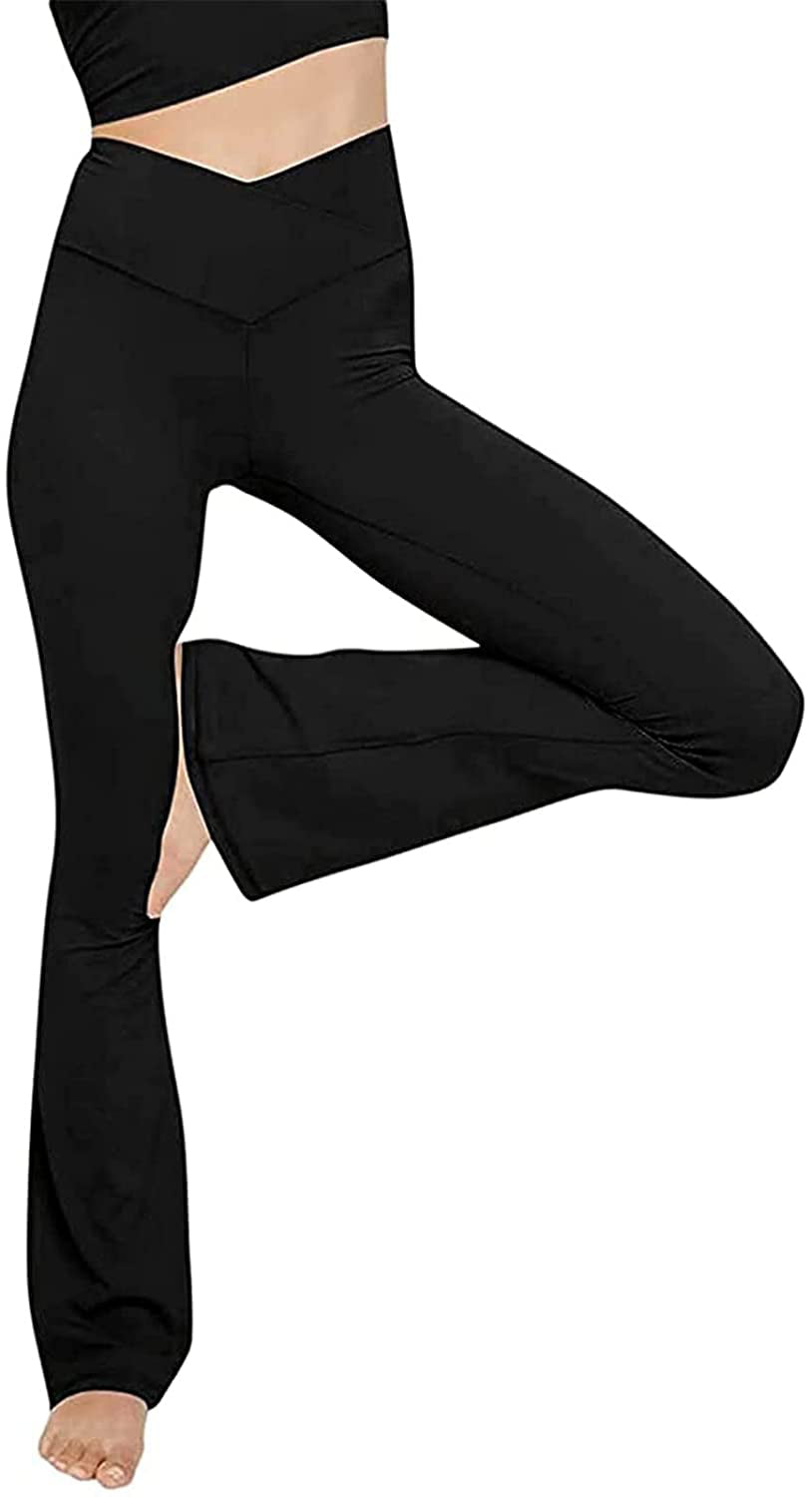 Neleus Womens Bootleg Yoga Pants Tummy Control High Waist Bootcut Pant 
