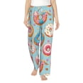 thumbnail image 2 of Kdxio Women's Comfy Stretch Colorful DonutPrint Drawstring Pajama Pants-Large, 2 of 9