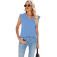 thumbnail image 3 of Women Casual Sleeveless Tank Tops Summer Loose Fit Basic Tee Blouse Fashion Clothes M, 3 of 7