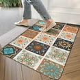 thumbnail image 3 of Retro Door Mat, 17 X 30 Inch Bohemian Geometric Patterns (4) Welcome Doormat Decorative Home Floor Mat, Non Slip Rubber Back and Strong Water Absorption for Outdoor Indoor Entrance Decor, 3 of 6