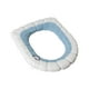 thumbnail image 2 of Funda de asiento de inodoro suave, gruesa y cálida, almohadillas de fibra lavables, reutilizables, de fácil instalación, lavables, para baño y uso doméstico, compresa higiénica, suave y cómoda., 2 of 9