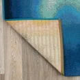 thumbnail image 4 of World Rug Gallery Galaxy Collection Adventure Earth Indoor/Outdoor Area Rug - Blue 6'6"X9', 4 of 9