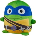 thumbnail image 4 of Mattel Teenage Mutant Ninja Turtles: Mutant Mayhem Plush Toys Cuutopia, 10 Inch Rounded Leonardo Kawaii-Style Plush, Blue Masked Leo Collectible, 4 of 5