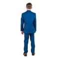 thumbnail image 3 of Boys Suit Set Solid Textured Notch Lapel With Matching Vest & Pants With Free Shirt & Tie, 3 of 6