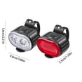 thumbnail image 2 of Bike Light Usb Rechargeable Bicycle Front Rear Light Night Riding White Red Lamp Outdoor Q6j6, 2 of 7