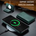 thumbnail image 5 of Detachable Wallet Compatible with Magsafe Wireless Charing for Samsung Galaxy S25 Plus Case with Card Holder Magnetic Snap, RFID Blocking Kickstand 2 in 1 Shockproof Case for Galaxy S25 Plus, Green, 5 of 9