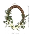 thumbnail image 3 of Easter Wreath for Front Door with Pastel Eggs, Spring Wreaths for Easter Decorations with 30 LED Warm Lights, 12 Inch Easter Wreaths for Home Wall Decoration Farmhouse Wreath, 1Pc(Green,11.8x9.8"), 3 of 9