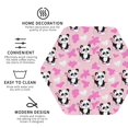 thumbnail image 3 of Naloa Funny Panda Draws A Heart Leather Coasters for Drinks, Durable Drink Coasters 4 Set for Tabletop Protection, Luxurious Home Décor and Housewarming Gift ( {designName})Hexagon, 3 of 6