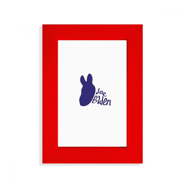 United States Democrats Politic Joe Blue Profile Picture Display Art Red Photo Frame