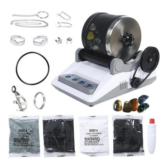 Rock Polisher Tumbler Kit Rock Tumbler and Adults Rock Tumbler Kit Rotary Stone Polisher Gift For Adults Kids Geology Hobby ,High-Efficiency Polishing