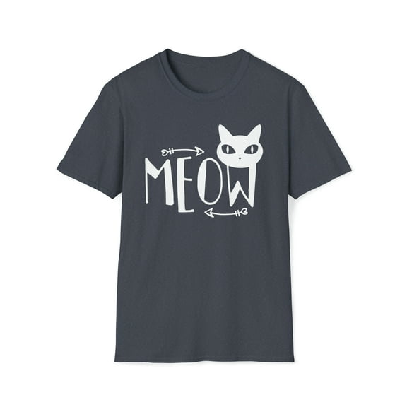 Cat Meow, Gildan Unisex Softstyle T-Shirt, Fur Parents Graphic Tee, S-3XL