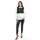 thumbnail image 5 of Blusa con chaleco de perlas Roman Fashion /Juvenil, 5102 (Blanco / Negro) negro CH, 5 of 5