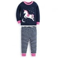 thumbnail image 5 of WIBACKER 2-7T Kids Girls Pajamas 2 Pieces Long Set Cotton Sleepwear Toddler Cartoon Pajamas Unicorn Daily Pjs, 5 of 10